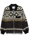 Sacai Pattern Long-sleeved Jacket In Neutrals