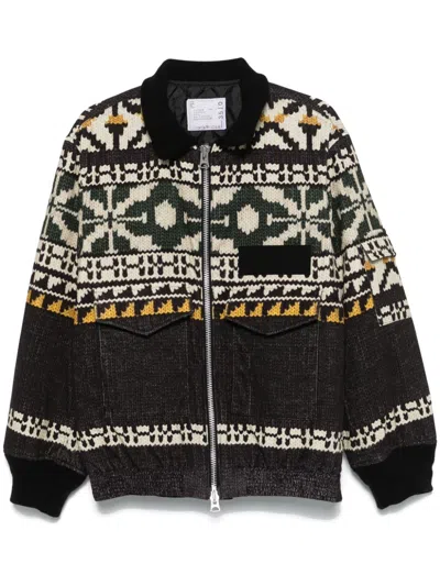 SACAI FAIR ISLE-PRINT JACKET