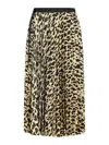 Sacai Asymmetrical Leopard Print Skirt With Adjustable Belt In Animal Print