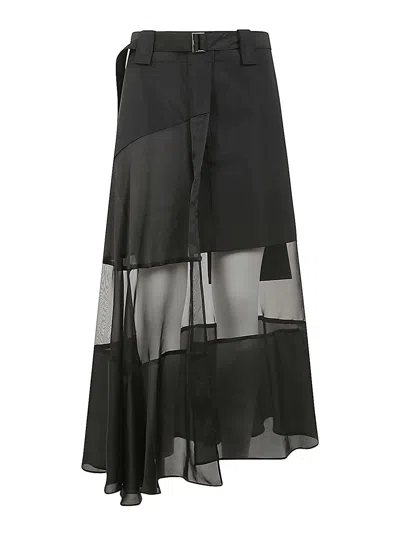 Sacai Black Midi Skirt