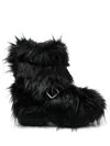 Sacai Faux-fur Boots In Black