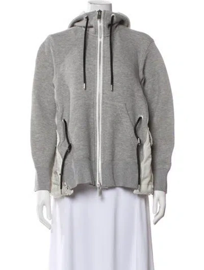 Pre-owned Sacai Faux Fur Jacket In Gray