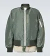 Sacai Layered Hybrid Bomber Jacket In Green
