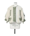 Sacai Faux Shearling X Nylon Twill Blouson In White