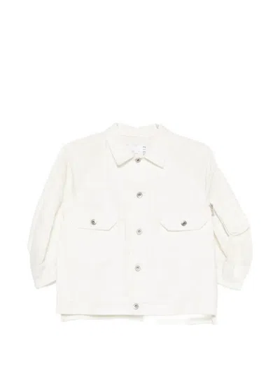 Sacai Flap Pocket Jacket In White