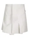 Sacai Wool Insert Shorts Bermuda And Short White In Burgundy