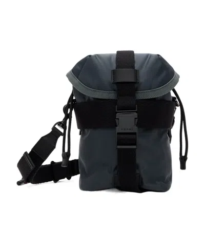 Sacai Flap Shoulder Bag In Black