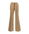 Sacai Gabardine Flared Trousers In Brown
