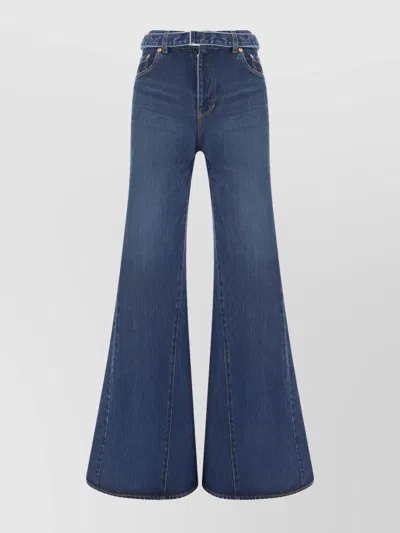 Sacai Denim Pants In Blue