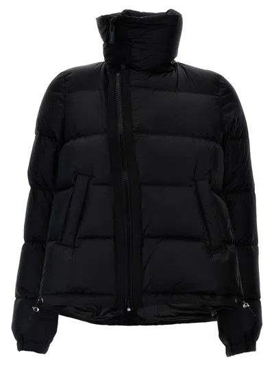 Sacai Flared Padded Down Jacket In Black