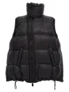Sacai Nylon Turtleneck Down Vest In Black