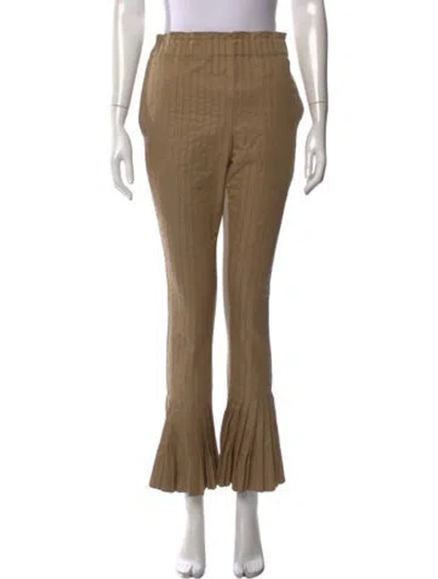 Pre-owned Sacai Flared Pants In Neutral