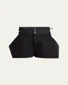 Sacai Flared Suiting Shorts In Black