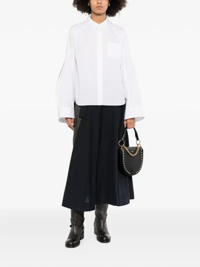 Sacai Flared-sleeve Shirt In 화이트
