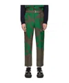 Sacai Floral Applique Casual Pants In Brown