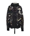 Sacai Floral Jacquard Knit Blouson Clothing In Blue