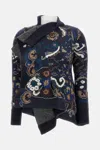 Sacai Floral Jacquard Sweater In Blue