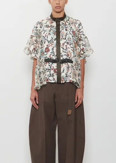 Sacai Floral Print Blouse