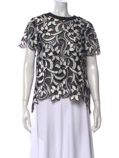 Pre-owned Sacai Floral Print Crew Neck Top In Multi