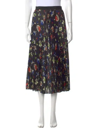 Pre-owned Sacai Floral Print Midi Length Skirt In Multi
