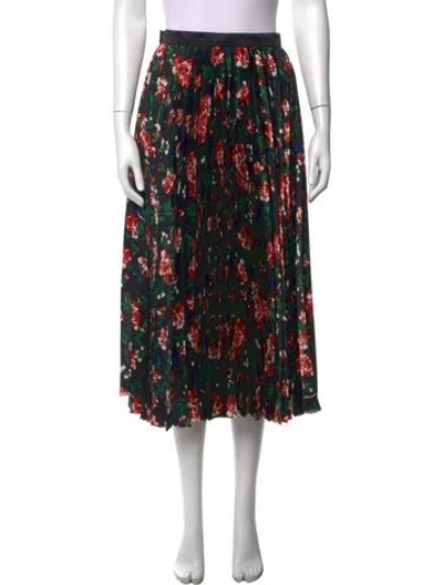 Pre-owned Sacai Floral Print Midi Length Skirt In Multi