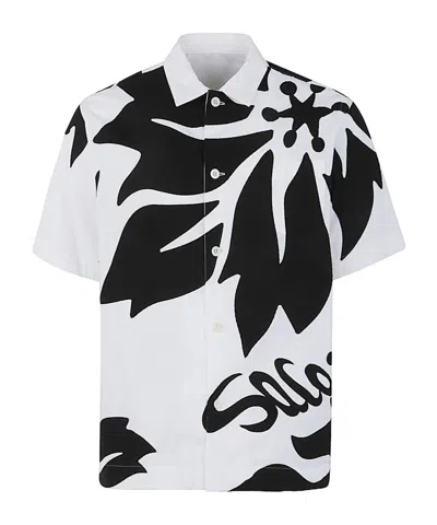 SACAI SACAI FLORAL PRINTED SHORT-SLEEVED SHIRT
