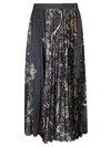 Sacai Floral Print Skirt In Multi
