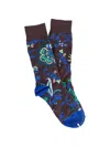 Sacai Floral-patterned Socks In Multi