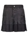 Sacai Flounced Shorts Bermuda And Short Blue In Black