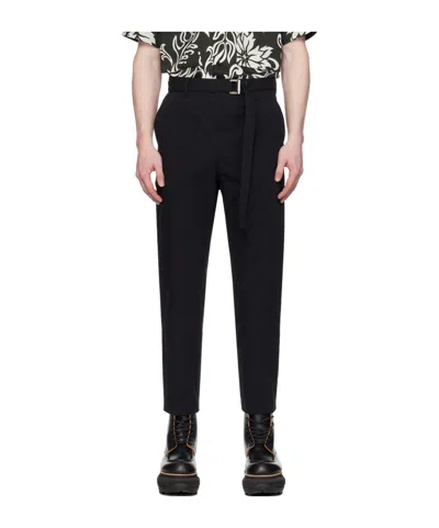 Sacai Four-pocket Casual Pants In Black