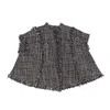 SACAI FRAYED EDGE TWEED VEST