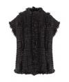 Sacai Fringed Jacket In Black