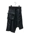 Sacai Front-slit Asymmetric Midi Skirt In Black