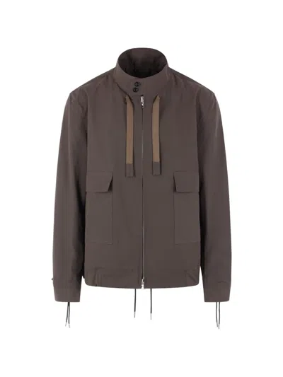 SACAI FULL-ZIP DRAWSTRING JACKET