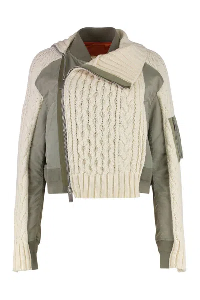 Sacai Full Zip Jacket In Multi