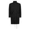 Sacai Cotton Blend Ripstop Long Coat In Black