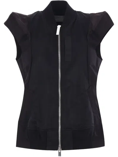 Sacai Gabardine Twill Jacket In 001 Black