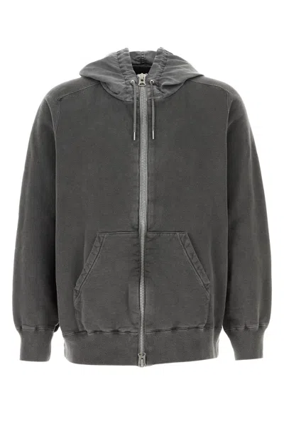 Sacai Mens  Garment Dye Cotton-jersey Hoodie In 001 Black