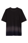 Sacai Garment Dye Cotton Jersey T-shirt In Black