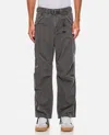 Sacai Gray Garment Dye Rip Stop Cargo Pants In Grey