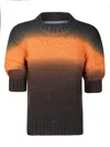 Sacai Garment Dye Wool Knit Pullover In Multi
