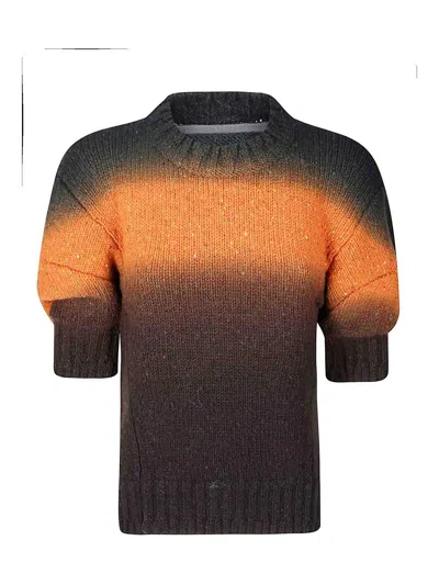 SACAI GARMENT DYE WOOL KNIT PULLOVER