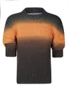 Sacai Garment Dye Wool Knit Pullover In Multi
