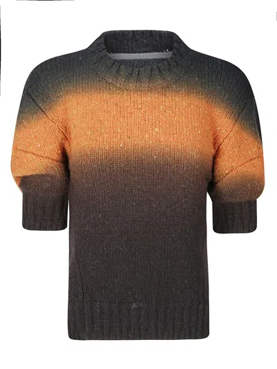 Sacai Garment Dye Wool Knit Pullover In Multi