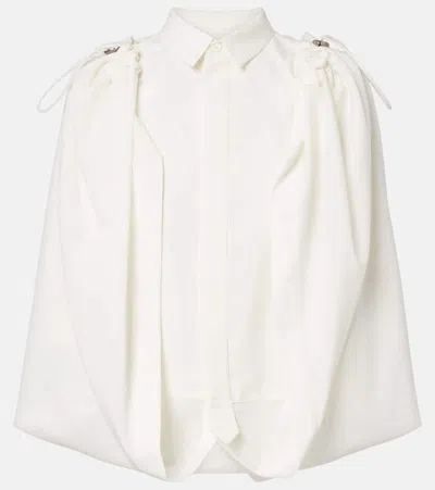 Sacai Gathered Shirt In White