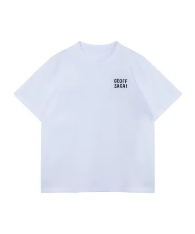 Sacai Geoff  By Geoff Mcfetridge Embroidery T-shirt In White