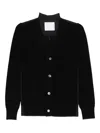 Sacai Gerippter Cardigan Mit Knöpfen In Black
