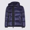 Sacai Asymmetric-zip Padded Jacket In Blue