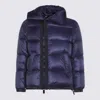 Sacai Asymmetric-zip Padded Jacket In Blue