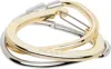 Sacai Gold & Silver Carabiner Bangle Bracelet In 955 Gold*silver